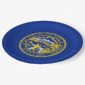 ネブラスカ州旗デザインデコール ペーパープレート (アングル)