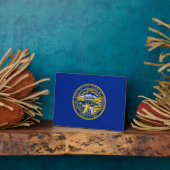 ネブラスカ州旗デザイン フォトプラーク (側面)