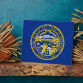 ネブラスカ州旗プラーク フォトプラーク (側面)