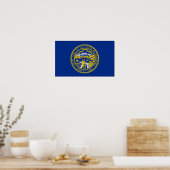 ネブラスカ州旗プリント ポスター (キッチン)