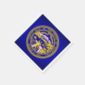 ネブラスカ州旗州紙パーティーナプキンス スタンダードカクテルナプキン (角)