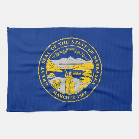 ネブラスカ州旗 キッチンタオル (横)