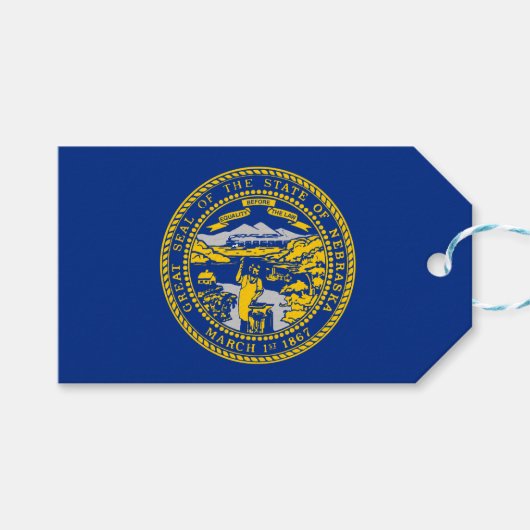 ネブラスカ州旗 ギフトタグ (正面(横))