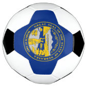 ネブラスカ州旗 サッカーボール (回転)