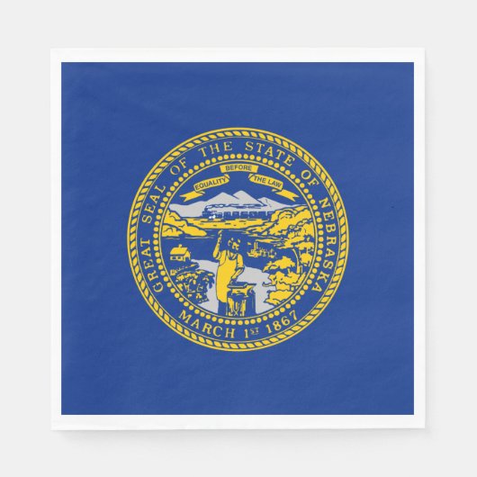 ネブラスカ州旗 スタンダードランチョンナプキン (正面)