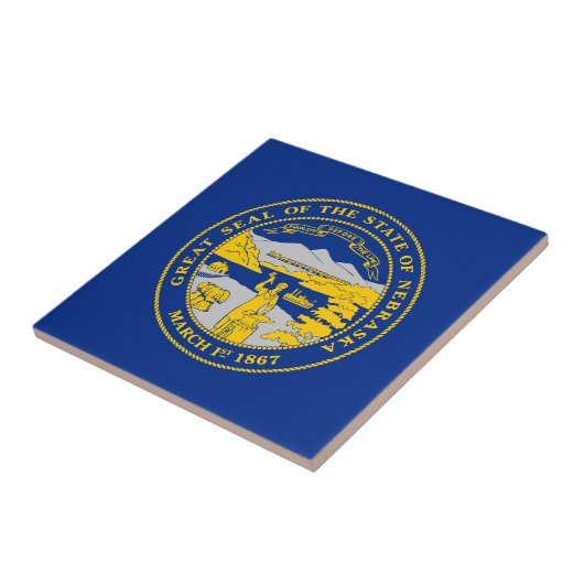 ネブラスカ州旗 タイル (側面)