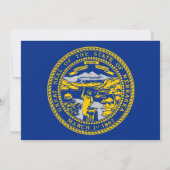 ネブラスカ州旗、ネブラスカ州旗結婚 招待状 (裏面)