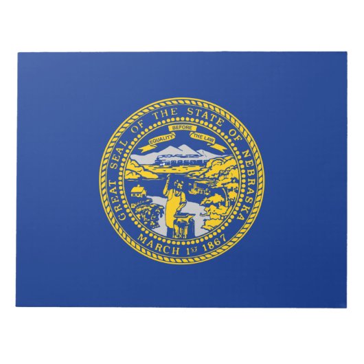 ネブラスカ州旗 ノートパッド (正面)