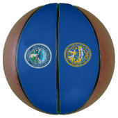 ネブラスカ州旗 バスケットボール (縦)