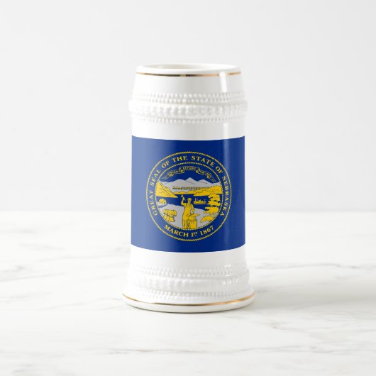 ネブラスカ州旗 ビールジョッキ (中央)