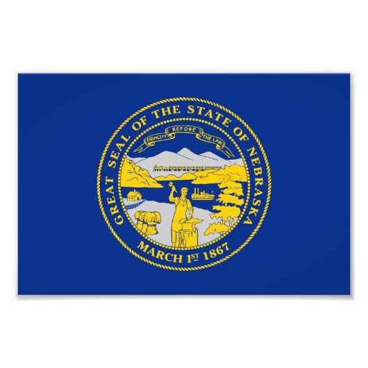ネブラスカ州旗 フォトプリント            (正面)