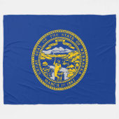 ネブラスカ州旗 フリースブランケット (正面(横))