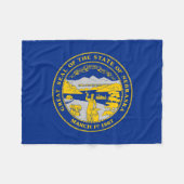 ネブラスカ州旗 フリースブランケット (正面(横))