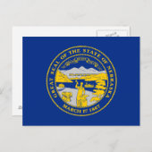 ネブラスカ州旗 ポストカード (正面/裏面)