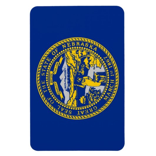 ネブラスカ州旗 マグネット (縦)