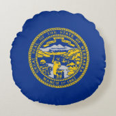 ネブラスカ州旗 ラウンドクッション (正面)