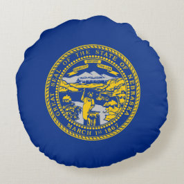 ネブラスカ州旗 ラウンドクッション