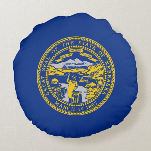 ネブラスカ州旗 ラウンドクッション (裏面)