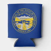 ネブラスカ州旗 缶クーラー (正面)