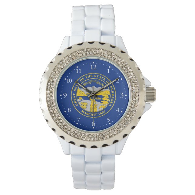 ネブラスカ州旗 腕時計 (正面)
