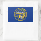 ネブラスカ州旗 長方形シール (バッグ)