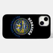 ネブラスカ州 コーンハスカー 州旗 Case-Mate iPhoneケース (裏面 (横))