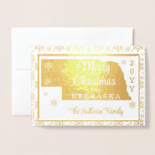 ネブラスカ州 |写真 箔カード (封筒付き正面)