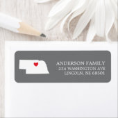 ネブラスカ州 |移動差出人住所ラベル ラベル (インサイチュ)