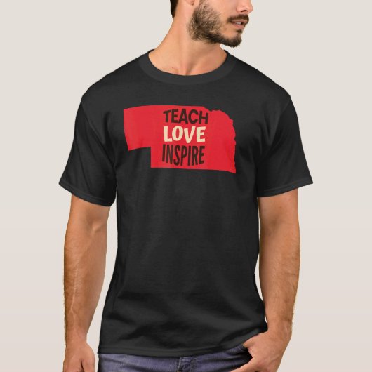 ネブラスカ教え先生ラヴインスパイアィー Tシャツ (正面)