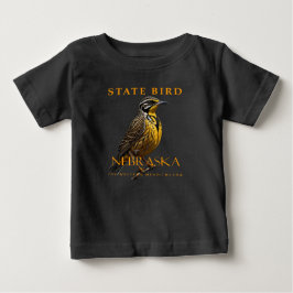ネブラスカ準州の鳥 ウエスタンメドウラーク ベビーTシャツ