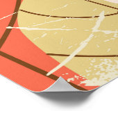 ネブラスカ眠るキツネヴィンテージ旅行ポスター ポスター (角)