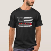 ネブラスカ米州旗ミラーUSA愛国的なスベン Tシャツ (正面)