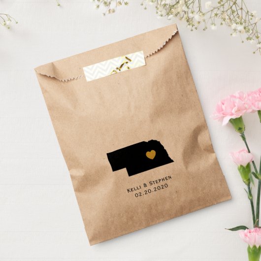 ネブラスカ結婚式の引き出物トリートサックス、抱き枕 フェイバーバッグ (封をした状態)