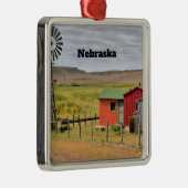 ネブラスカ風光明媚な風景写真、 メタルオーナメント (右)