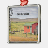 ネブラスカ風光明媚な風景写真、 メタルオーナメント (左)