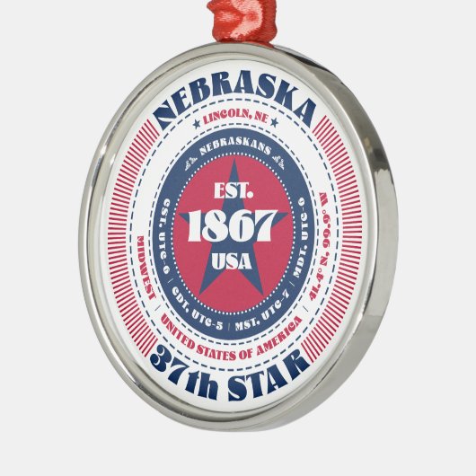 ネブラスカ37州クリスマスオーナメント メタルオーナメント (左)
