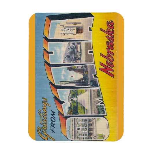 ネブラスカ、オマハ磁石 マグネット (縦)