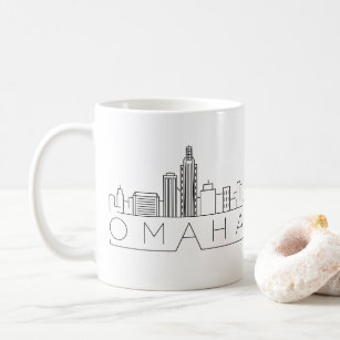 ネブラスカ·オマハ 都市スタイルのスカイライン コーヒーマグカップ