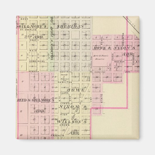 ネブラスカ・オーバーン マグネット (正面)