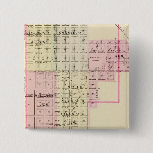 ネブラスカ·オーバーン 缶バッジ (正面)