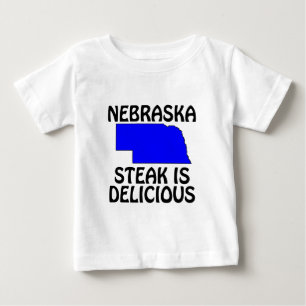 ネブラスカ - ステーキはおいしい ベビーTシャツ