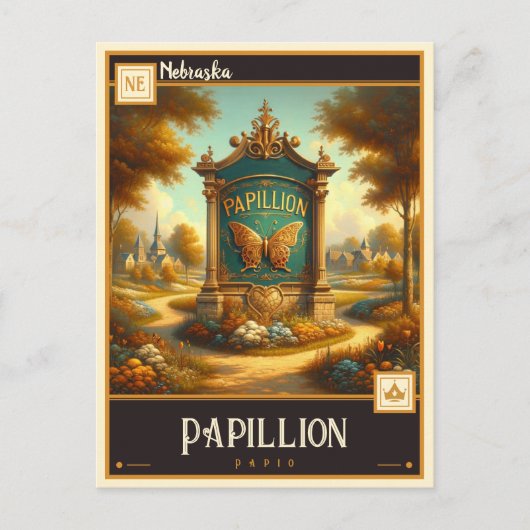 ネブラスカ・パピリオン |ヴィンテージ ポストカード (正面)