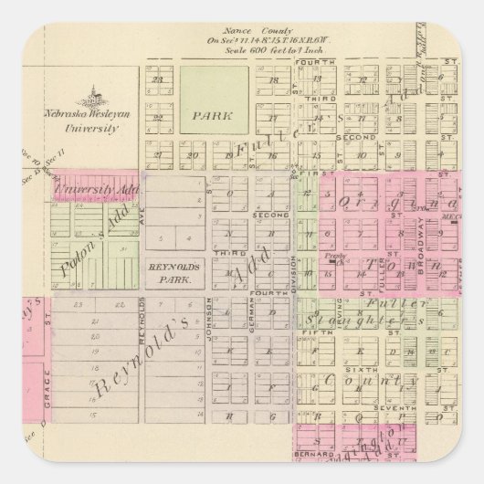 ネブラスカ,フラートンとジェノヴァ スクエアシール (正面)