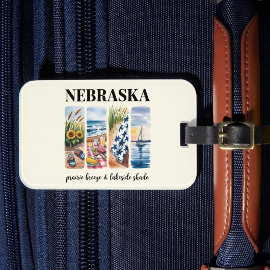 ネブラスカ – プレーリーブリーズ&レイクサイドシェード ラゲッジタグ (正面インサイチュ4)
