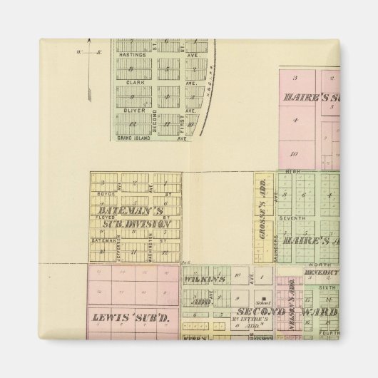 ネブラスカ・ヘイスティングス マグネット (正面)