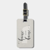 ネブラスカ-ホームスイートホームバーラップルック ラゲッジタグ (正面縦)