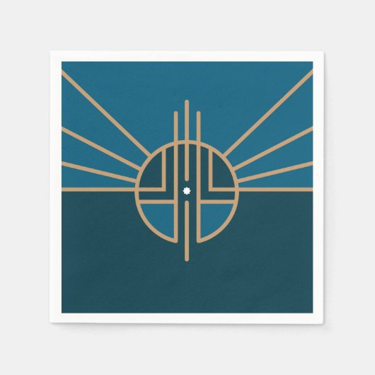 ネブラスカ・リンカーン国旗 スタンダードカクテルナプキン (正面)