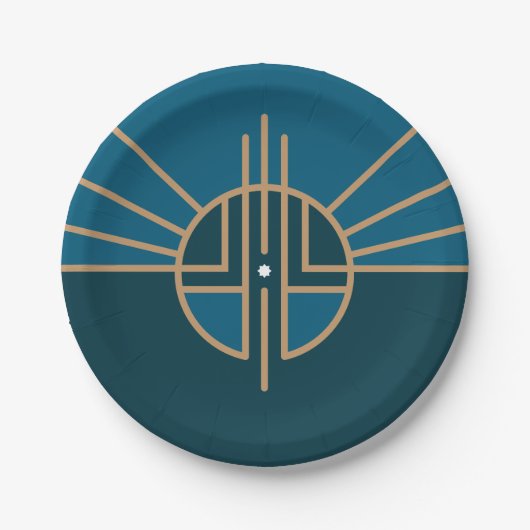 ネブラスカ・リンカーン国旗 ペーパープレート (正面)