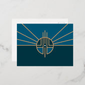 ネブラスカ・リンカーン国旗 箔シーズンポストカード (正面/裏面)