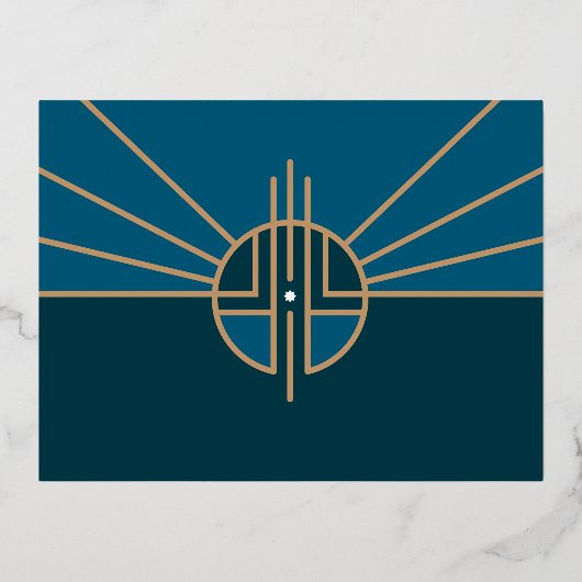 ネブラスカ・リンカーン国旗 箔シーズンポストカード (正面)